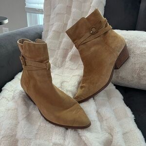 Ann Taylor Tan Suede Ankle Boots
